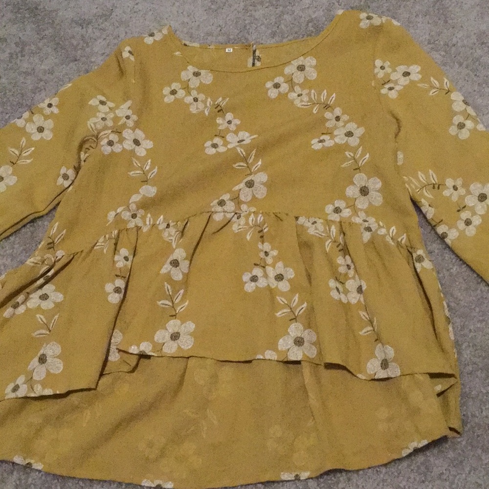 Flower-patterned Blouse